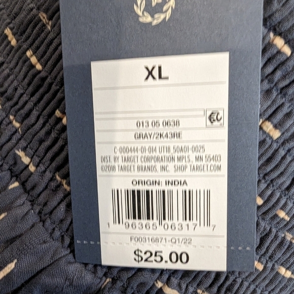 Universal Thread Cotton Skirt, Womens XL Gray blue Tiered high rise skirt - Picture 15 of 15